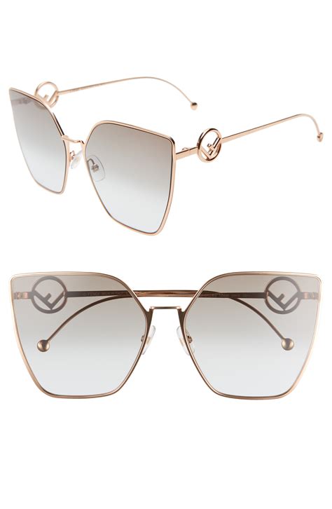 fendi sunglasses nordstrom|fendi oversized 56mm sunglasses.